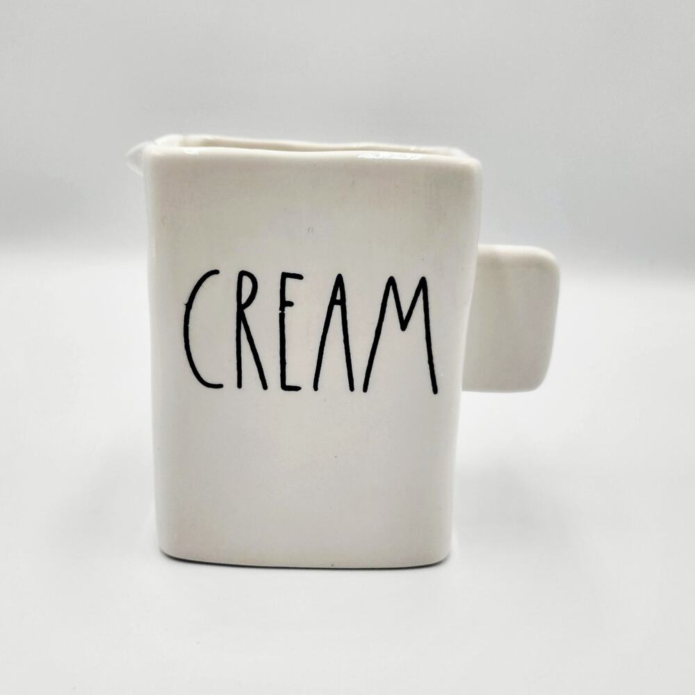 Rae Dunn Artisan Collection Magenta "CREAM" Small Square Ceramic Creamer Holder